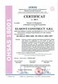 Certificat OHSAS 18001